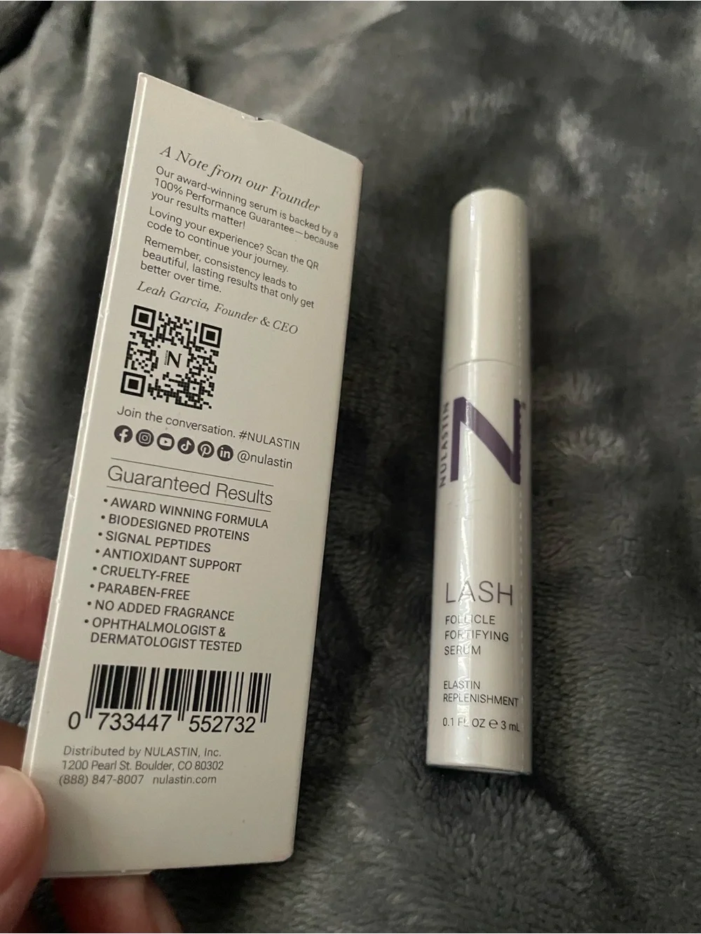 Nulastin lash follicle